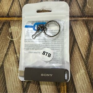 Sony Gray USB Flash Drive with Keychain